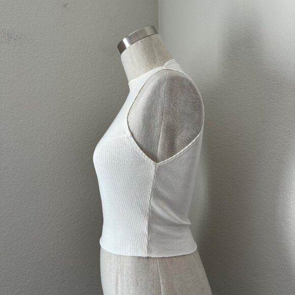 Reformation White Ribbed Tank Top - Picture 4 of 10